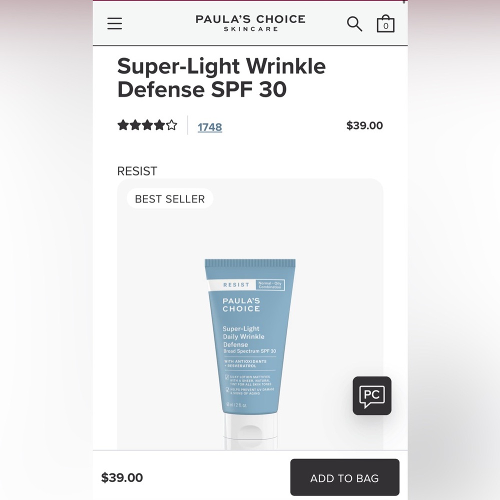 Paula’s Choice Super-Light Daily Wrinkle Defense